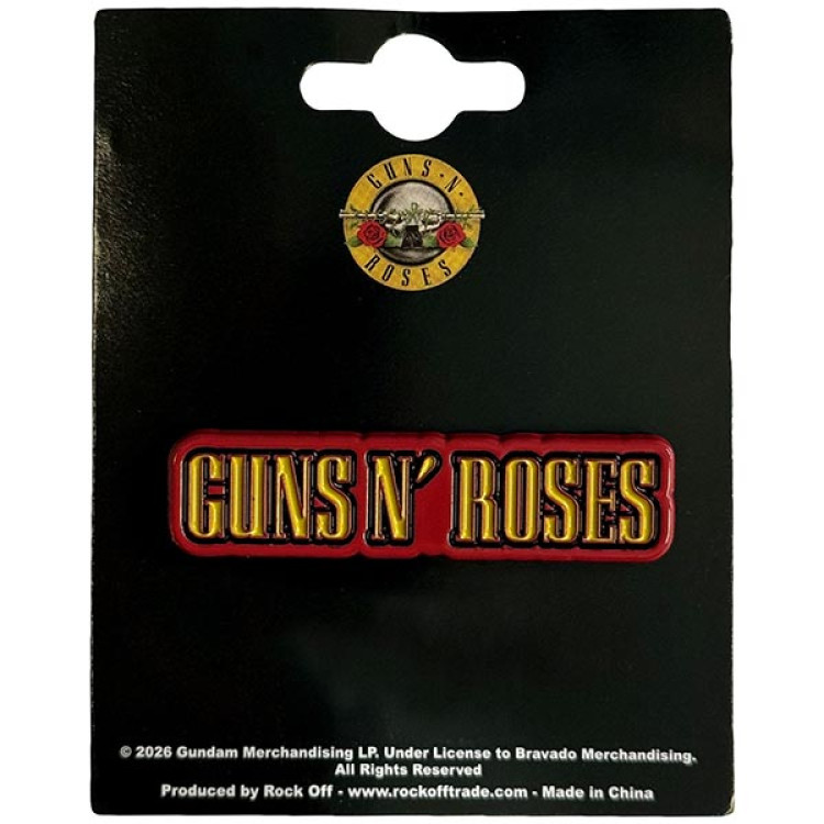 Guns N' Roses Pin Badge- Text logo