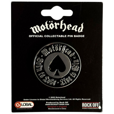 Motorhead Pin Badge: Born To Lose