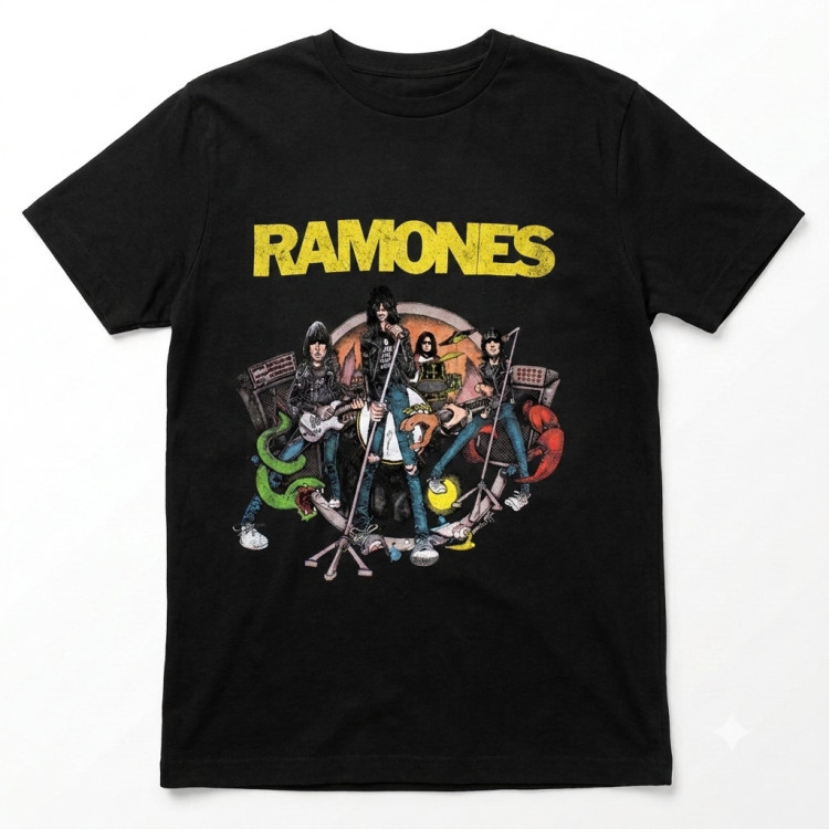 Ramones-Cartoon Band T-shirt Ramones-Cartoon Band T-shirt