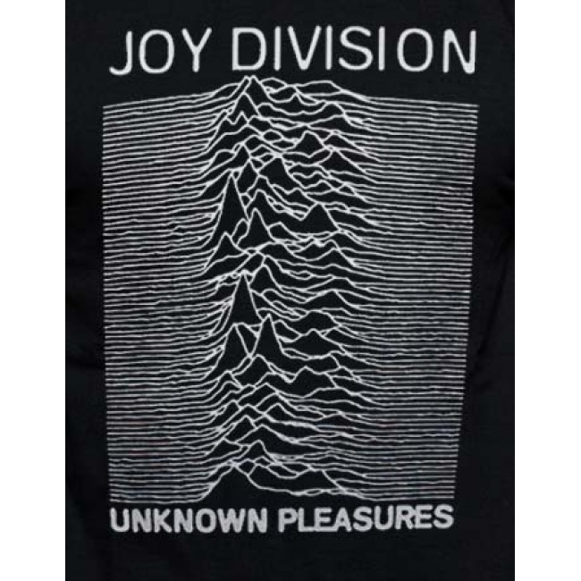 Joy Division T-Shirt Ufficiale Uomo – Spazio Unknown Pleasures Logo Gradiente (Bianca, Taglia M)