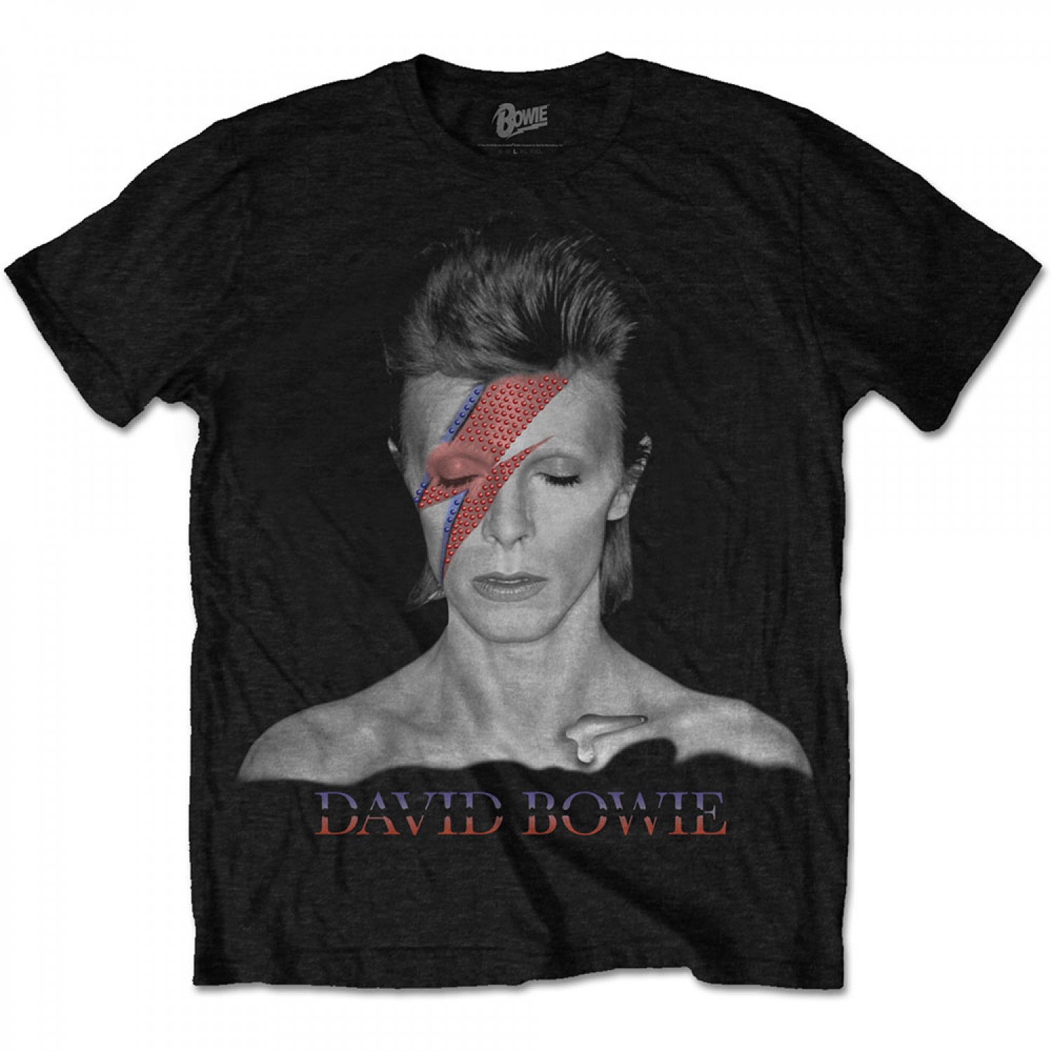 T-Shirt Homme David Bowie Blackstar - Coton Souple - Licence Officielle - Couleur Noire