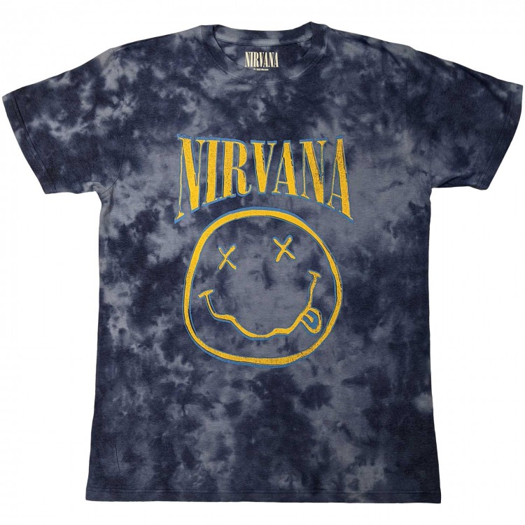 Nirvana - Smiley Blue Dip Dye