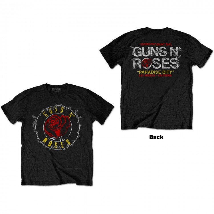 Guns N' Roses -ROSE CIRCLE PARADISE CITY (BACK PRINT)