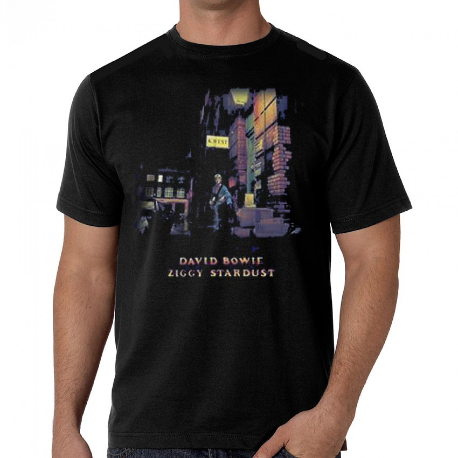 T-shirt David Bowie / Ziggy Stardust - 100% Cotone, Bianca, Taglie S - 3XL - Foto 2